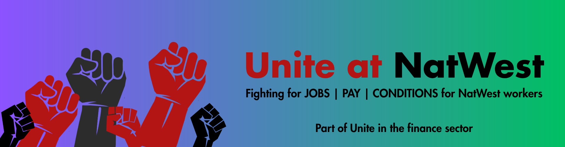 Unite at NatWest - fighting for jobs, pay and conditions for NatWest workers. Part of Unite in the finance sector.